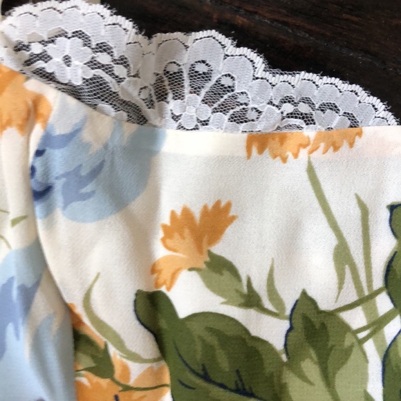 Reformation Irisa floral romantic soft lined midi dress lace trim size 12 NWT - Picture 7 of 11